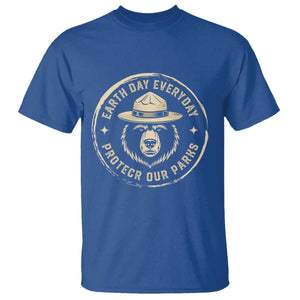 Earth Day Protect Our Parks T Shirt Vintage Retro Bear TS10 Royal Blue Print Your Wear