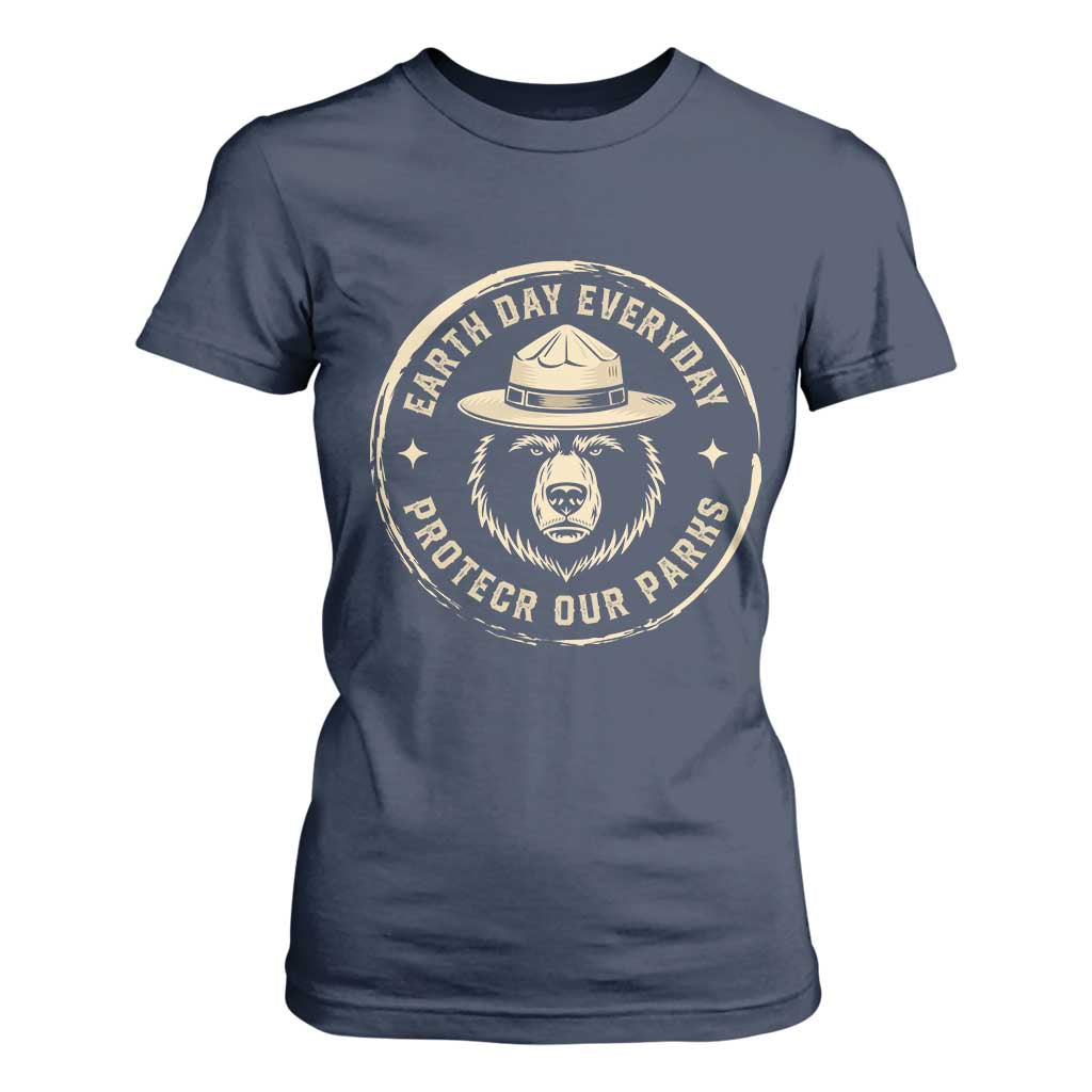 Earth Day Protect Our Parks T Shirt For Women Vintage Retro Bear TS10 Navy Print Your Wear