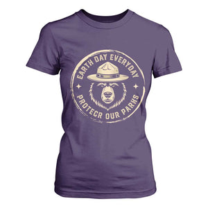 Earth Day Protect Our Parks T Shirt For Women Vintage Retro Bear TS10 Purple Print Your Wear