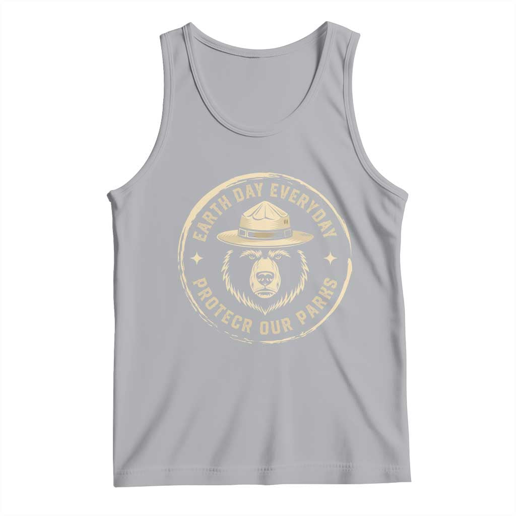 Earth Day Protect Our Parks Tank Top Vintage Retro Bear TS10 Athletic Heather Print Your Wear