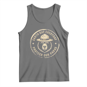 Earth Day Protect Our Parks Tank Top Vintage Retro Bear TS10 Black Heather Print Your Wear