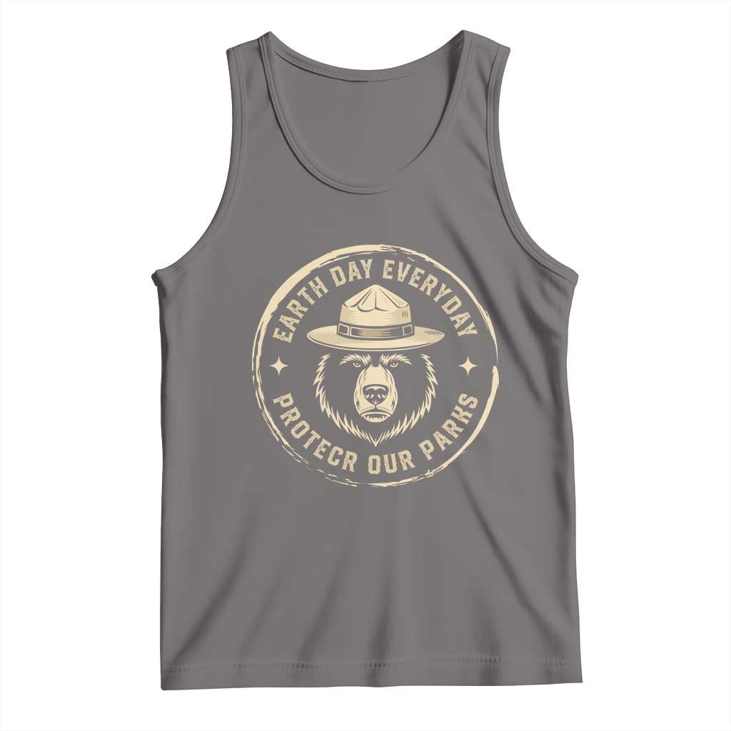 Earth Day Protect Our Parks Tank Top Vintage Retro Bear TS10 Deep Heather Print Your Wear