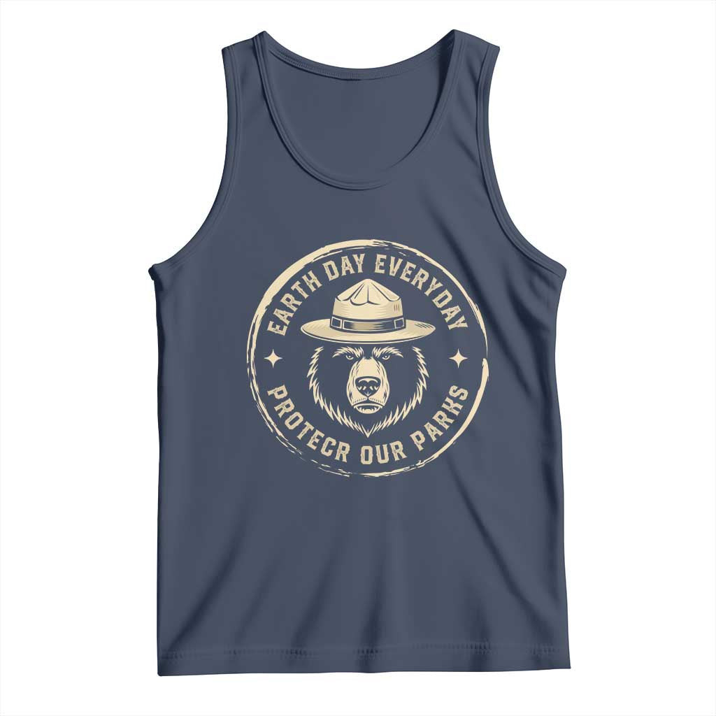 Earth Day Protect Our Parks Tank Top Vintage Retro Bear TS10 Navy Print Your Wear