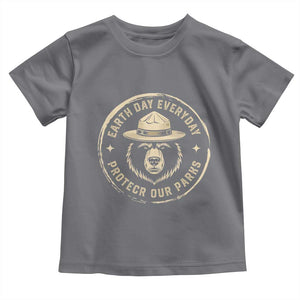 Earth Day Protect Our Parks Toddler T Shirt Vintage Retro Bear TS10 Charcoal Print Your Wear
