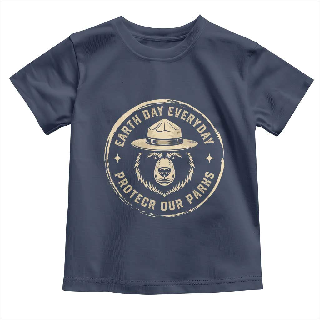 Earth Day Protect Our Parks Toddler T Shirt Vintage Retro Bear TS10 Navy Print Your Wear