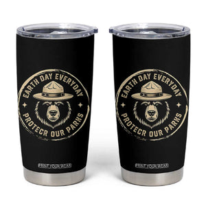 Earth Day Protect Our Parks Tumbler Cup Vintage Retro Bear TS10 Black Print Your Wear