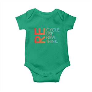 Environmental Activism Baby Onesie Recycle Reuse Renew Rethink Earth Day TS10 Irish Green Print Your Wear