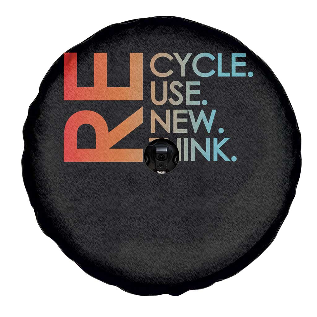 Environmental Activism Spare Tire Cover Recycle Reuse Renew Rethink Earth Day TS10 Print Your Wear