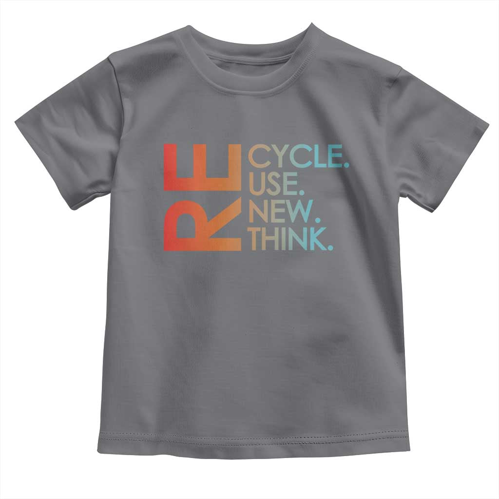 Environmental Activism Toddler T Shirt Recycle Reuse Renew Rethink Earth Day TS10 Charcoal Print Your Wear