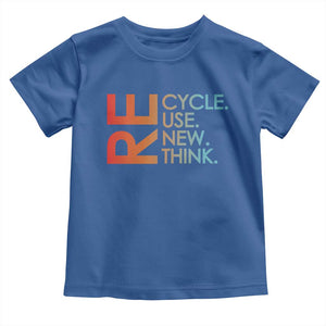 Environmental Activism Toddler T Shirt Recycle Reuse Renew Rethink Earth Day TS10 Royal Blue Print Your Wear