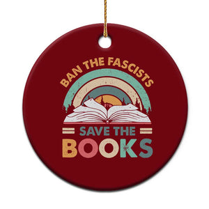Ban The Fascists Save The Books Ceramic Ornament Funny Book Lovers Librarian Book Nerd TS10 1pc Red Print Your Wear