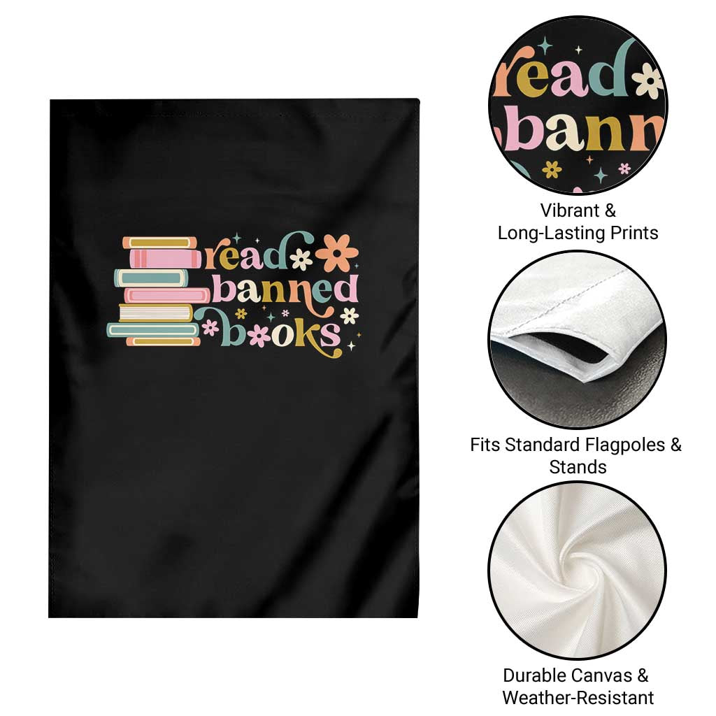 Vintage Read Banned Books Garden Flag TS10 Print Your Wear
