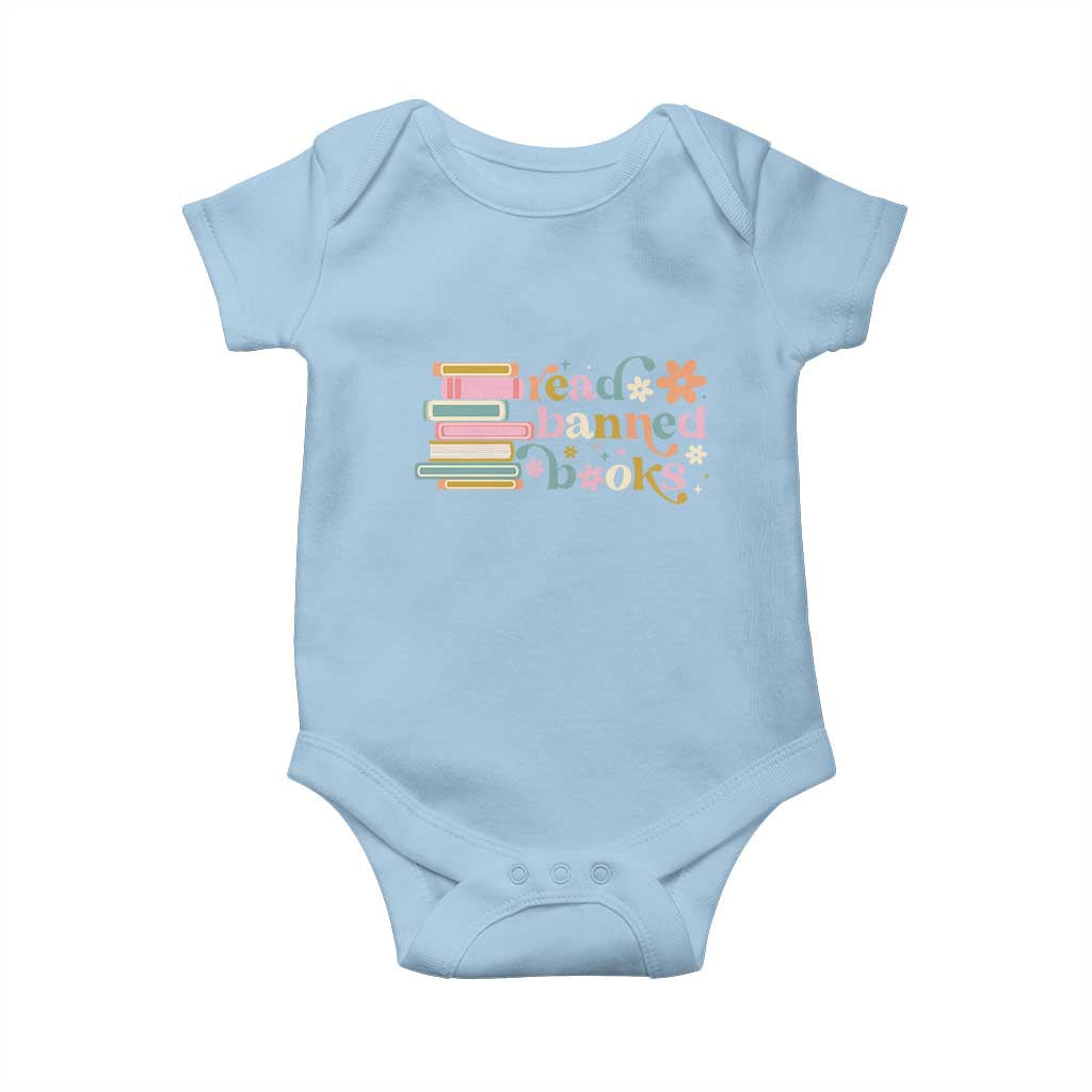 Vintage Read Banned Books Baby Onesie TS10 Light Blue Print Your Wear