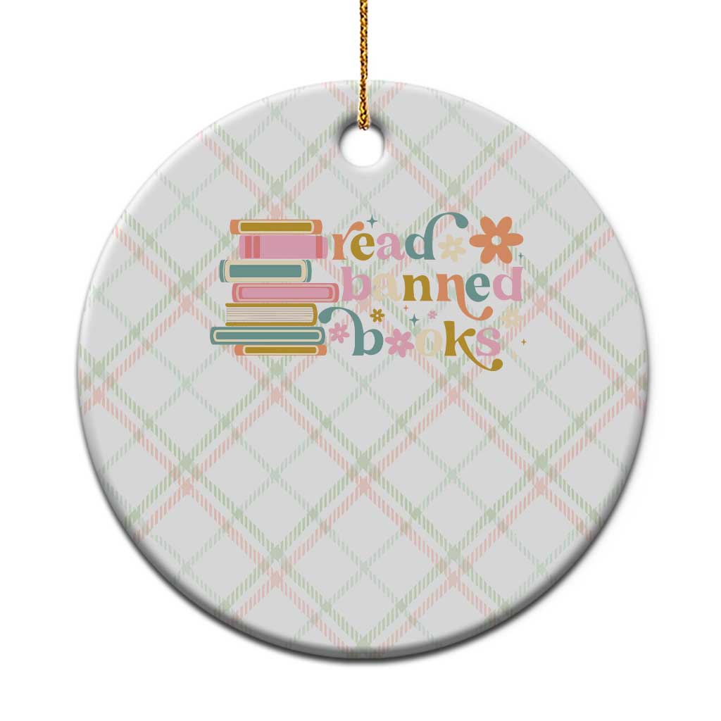 Vintage Read Banned Books Ceramic Ornament TS10 1pc Christmas Plaid Print Your Wear