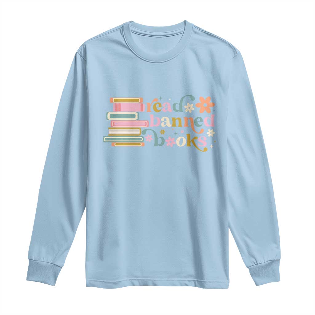 Vintage Read Banned Books Long Sleeve Shirt TS10 Light Blue Print Your Wear