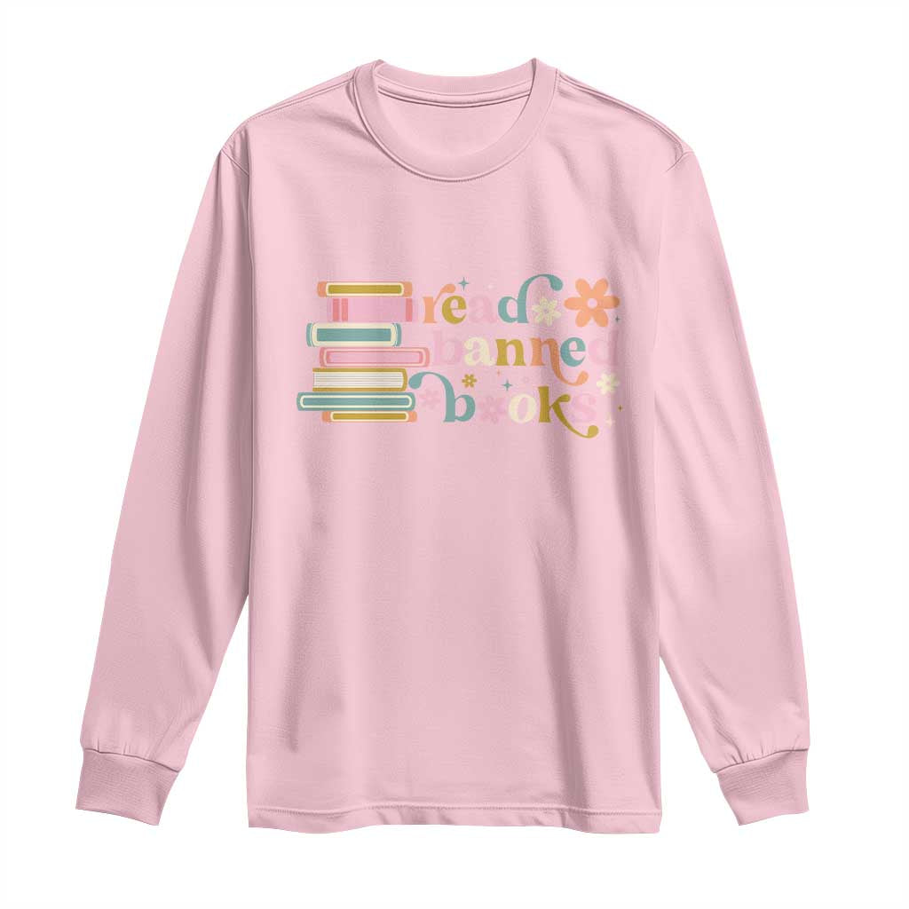 Vintage Read Banned Books Long Sleeve Shirt TS10 Light Pink Print Your Wear