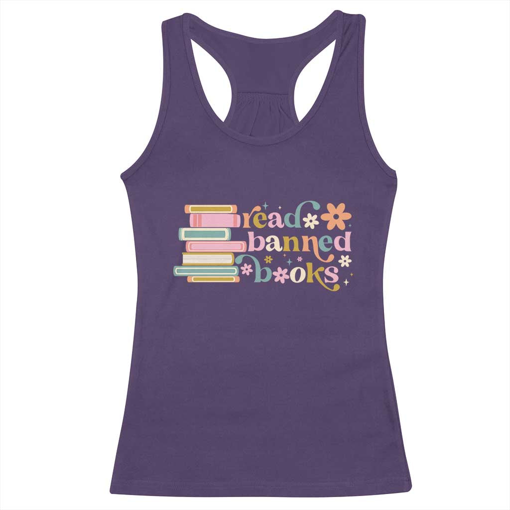 Vintage Read Banned Books Racerback Tank Top TS10 Purple Print Your Wear