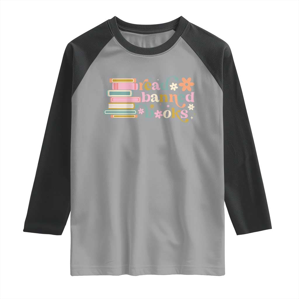 Vintage Read Banned Books Raglan Shirt TS10 Sport Gray Black Print Your Wear
