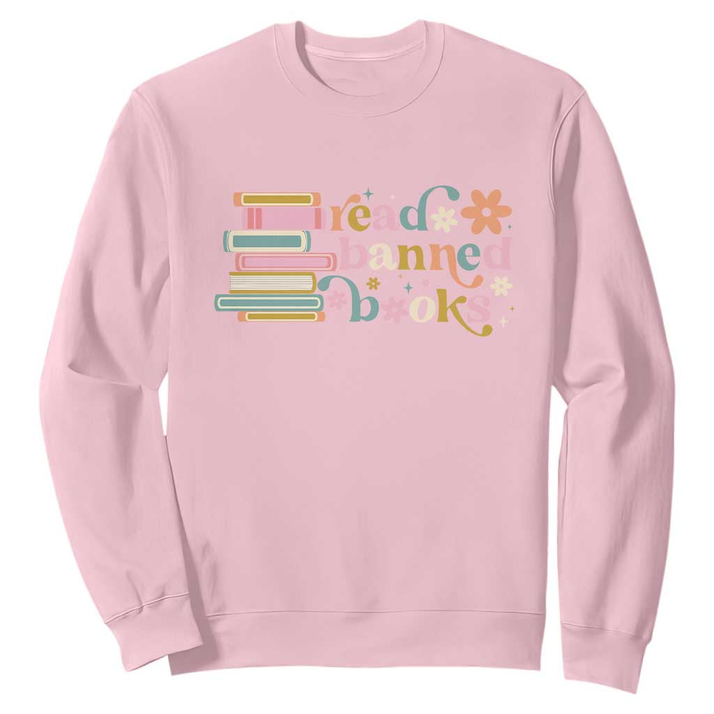 Vintage Read Banned Books Sweatshirt TS10 Light Pink Print Your Wear