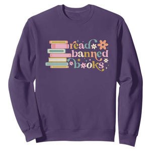 Vintage Read Banned Books Sweatshirt TS10 Purple Print Your Wear