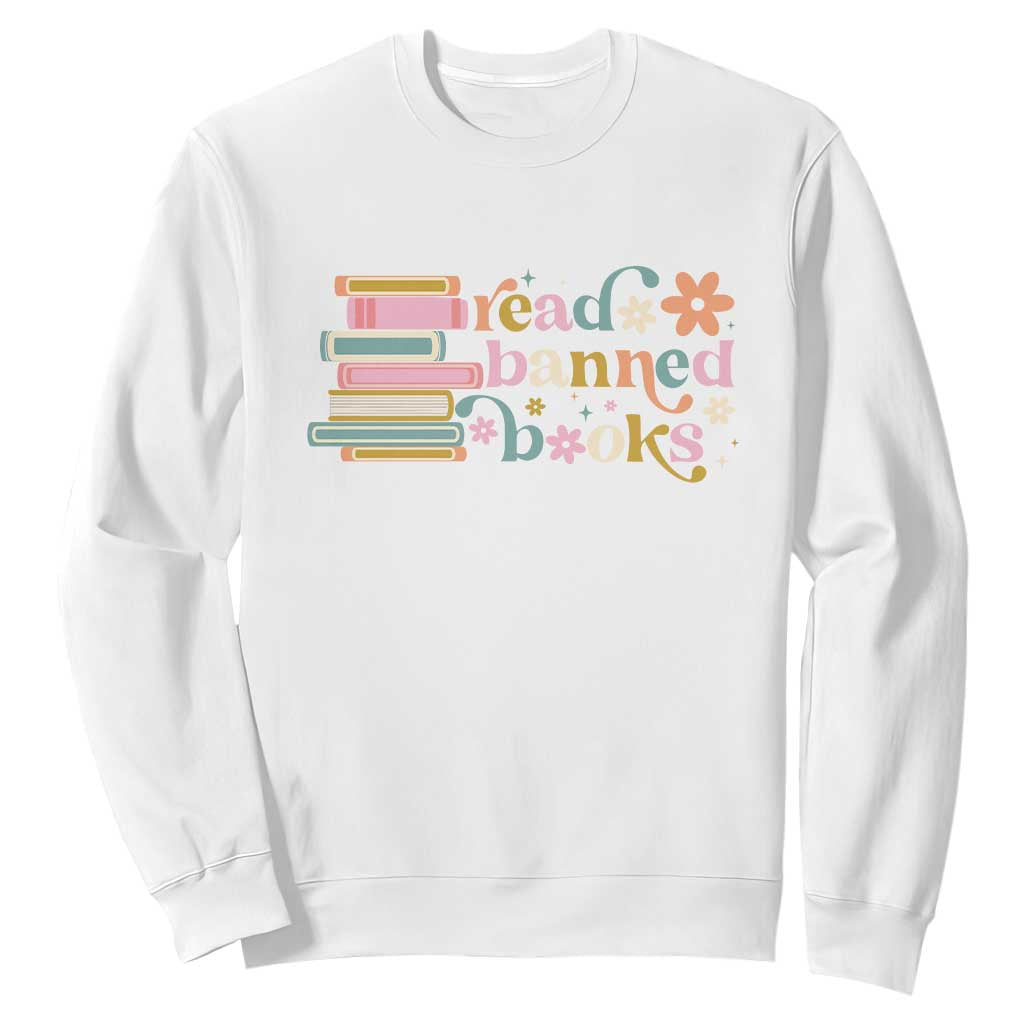 Vintage Read Banned Books Sweatshirt TS10 White Print Your Wear