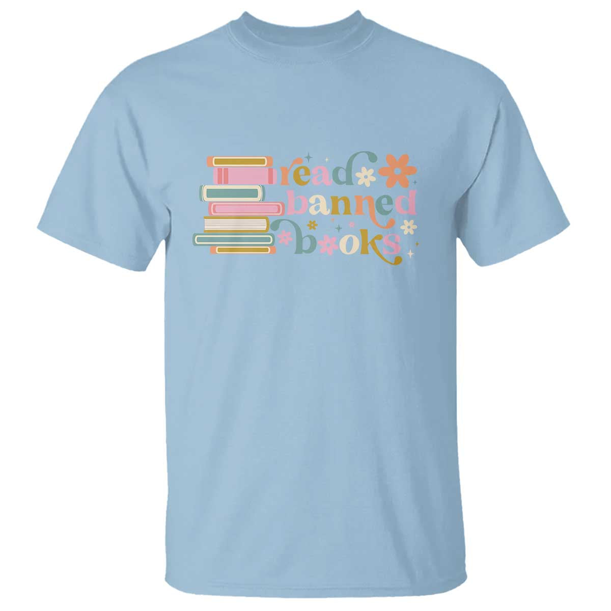 Vintage Read Banned Books T Shirt TS10 Light Blue Print Your Wear