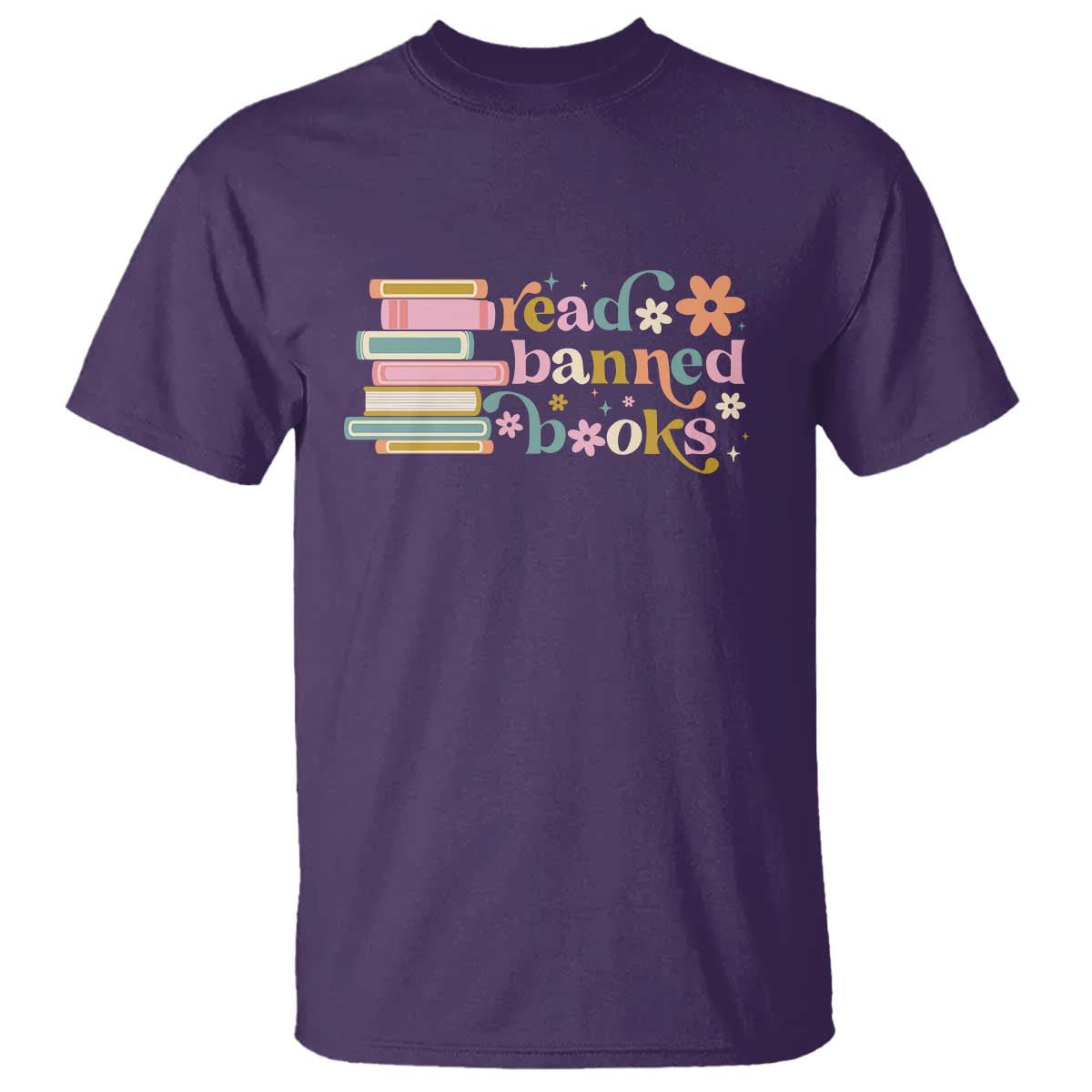 Vintage Read Banned Books T Shirt TS10 Purple Print Your Wear