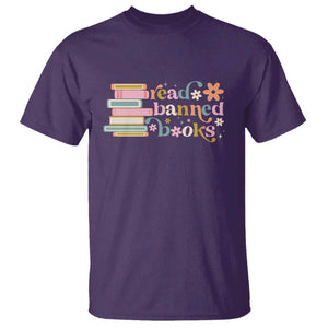 Vintage Read Banned Books T Shirt TS10 Purple Print Your Wear