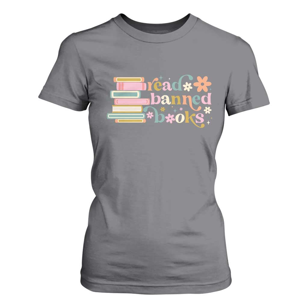 Vintage Read Banned Books T Shirt For Women TS10 Charcoal Print Your Wear