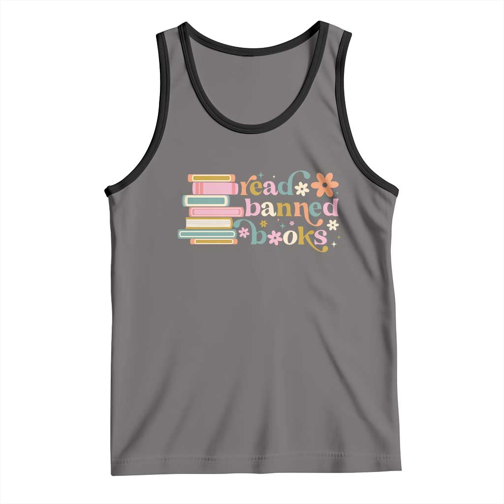 Vintage Read Banned Books Tank Top TS10 Deep Heather Black Print Your Wear