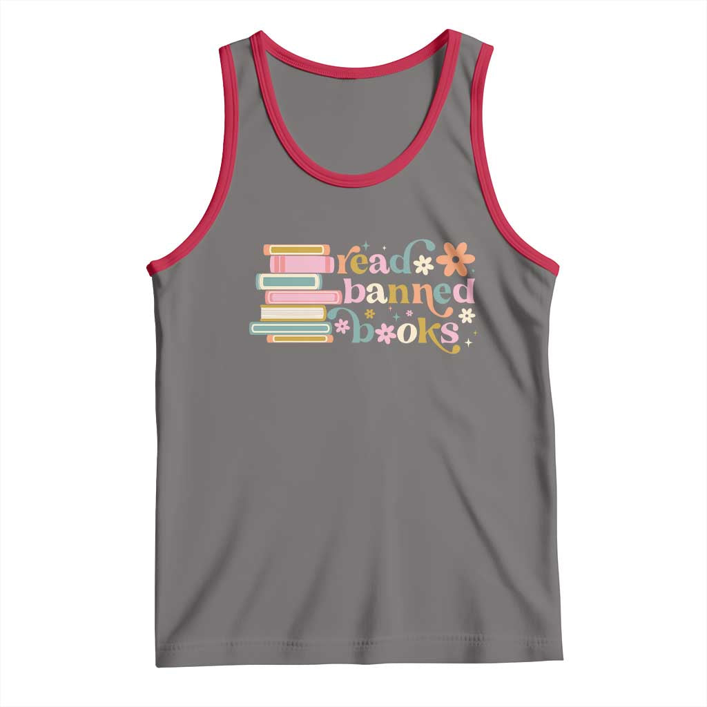 Vintage Read Banned Books Tank Top TS10 Deep Heather Red Print Your Wear