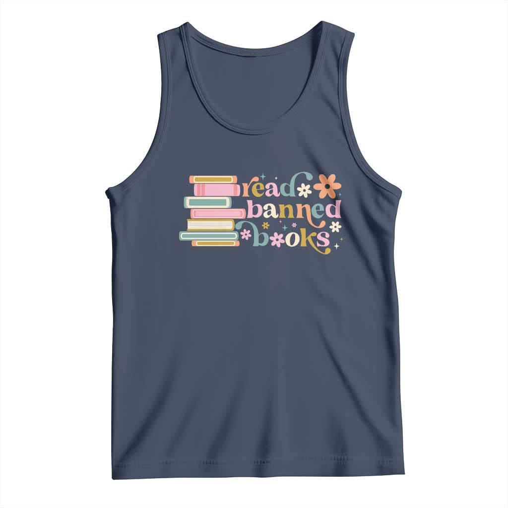 Vintage Read Banned Books Tank Top TS10 Navy Print Your Wear