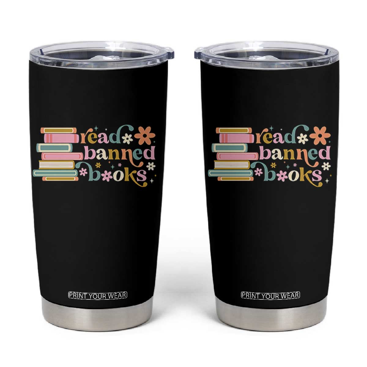 Vintage Read Banned Books Tumbler Cup TS10 Black Print Your Wear