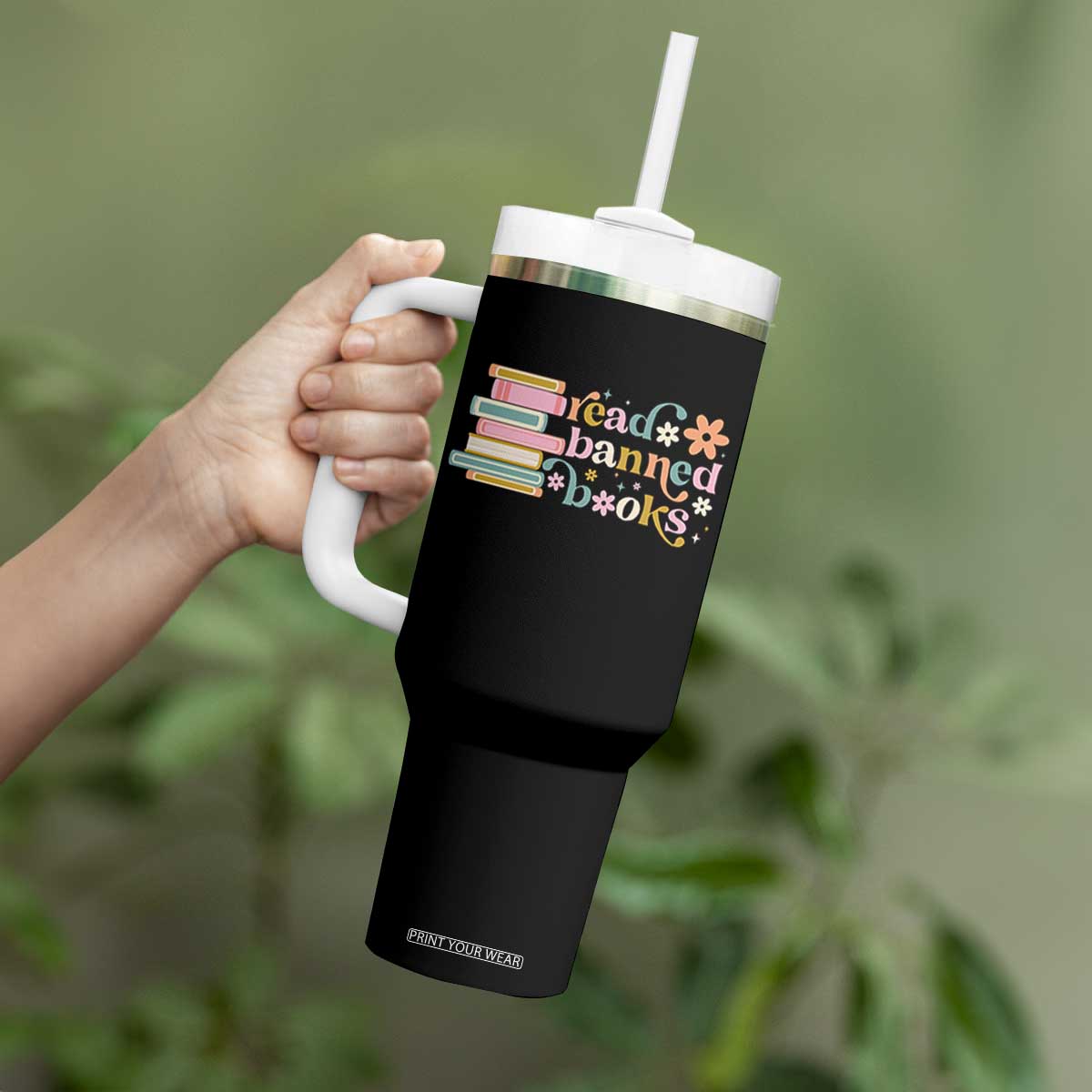 Vintage Read Banned Books Tumbler With Handle TS10 Print Your Wear