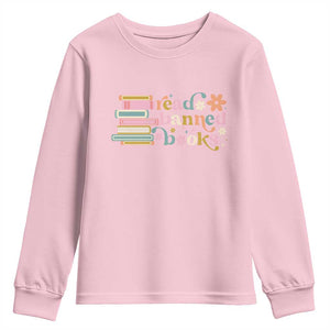 Vintage Read Banned Books Youth Sweatshirt TS10 Light Pink Print Your Wear