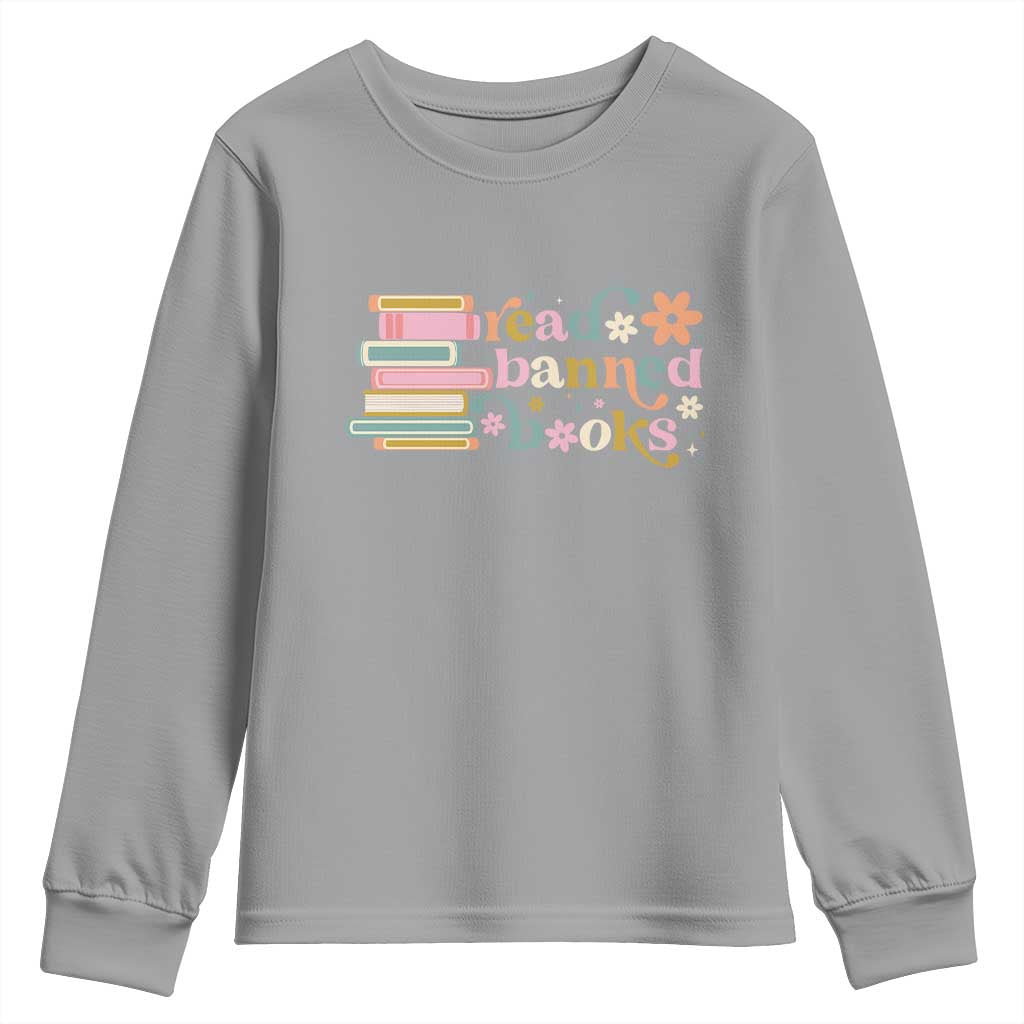 Vintage Read Banned Books Youth Sweatshirt TS10 Sport Gray Print Your Wear