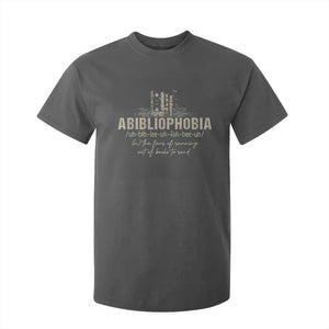 Abibliophobia T Shirt For Kid Funny Reading Bookworm Book Lover Reader Gift TS10 Dark Heather Print Your Wear