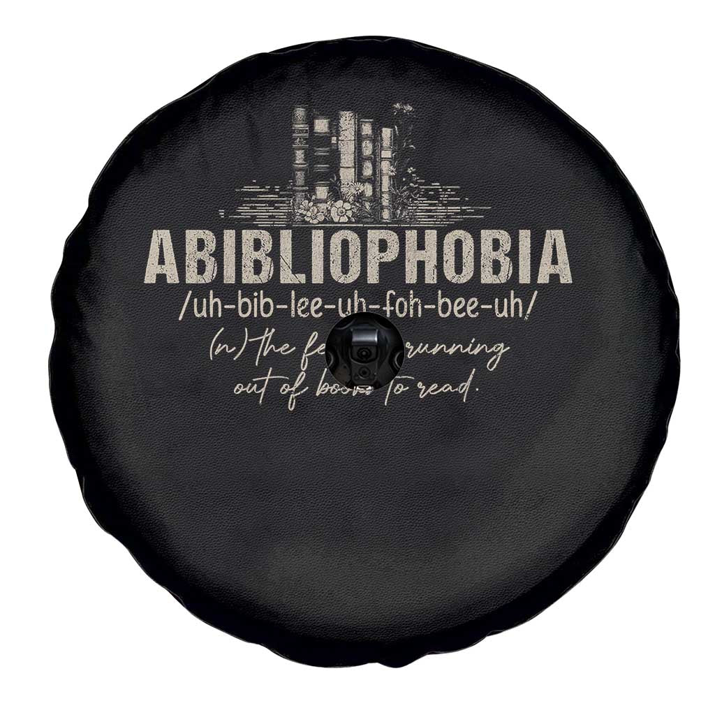 Abibliophobia Spare Tire Cover Funny Reading Bookworm Book Lover Reader Gift TS10 Print Your Wear