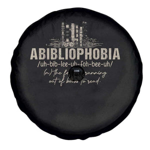 Abibliophobia Spare Tire Cover Funny Reading Bookworm Book Lover Reader Gift TS10 Print Your Wear