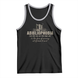 Abibliophobia Tank Top Funny Reading Bookworm Book Lover Reader Gift TS10 Black Athletic Heather Print Your Wear