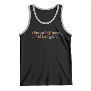 I Closed My Book to Be Here Tank Top TS10 Black Athletic Heather Print Your Wear
