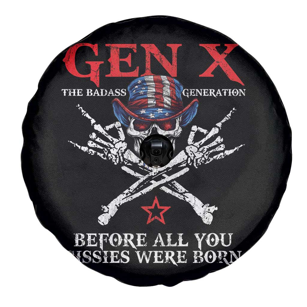 Gen X The Badasss Generation Spare Tire Cover Before All You Sissie were Born Skull Rock Hand TS10 Print Your Wear