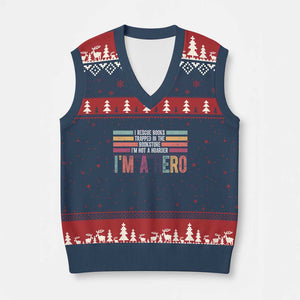 Book Lover V-Neck Knit Sweater Vest I Rescue Books TS10 Navy Red Print Your Wear