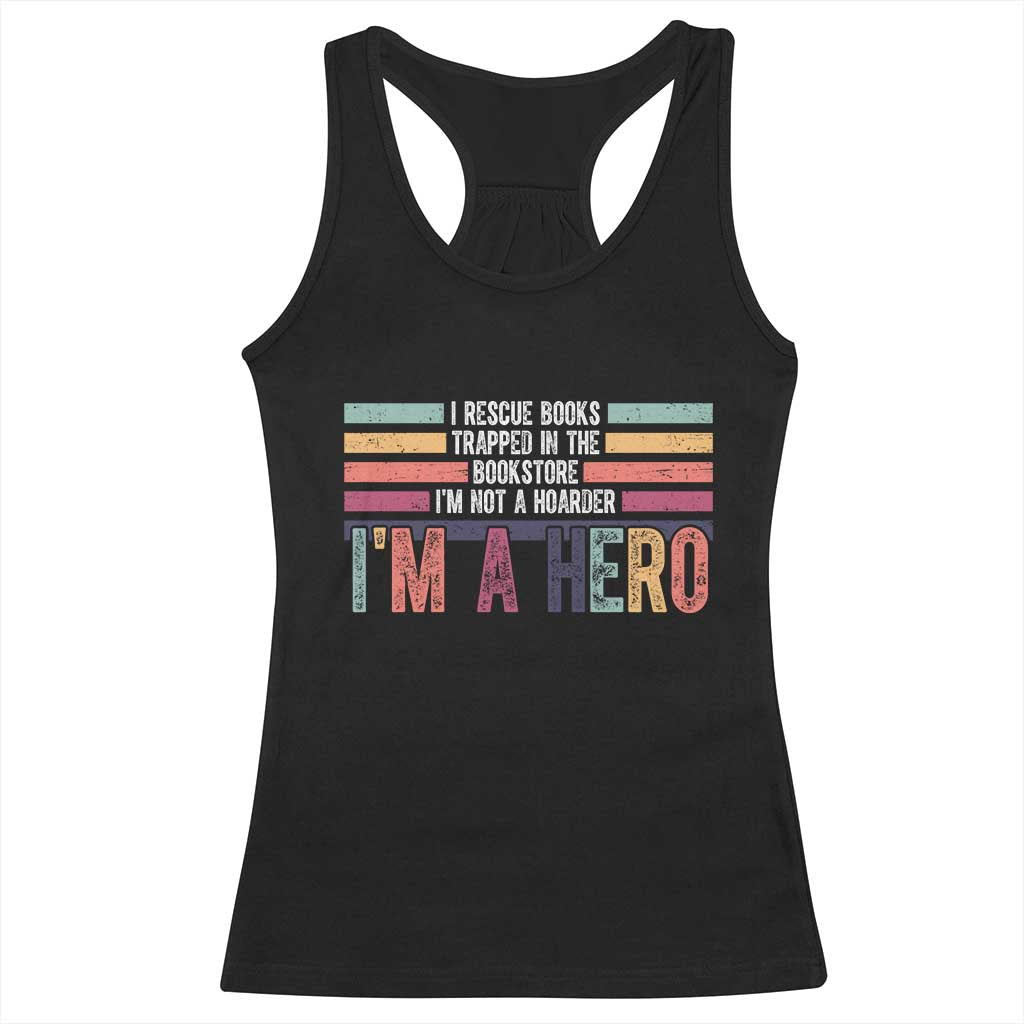 Book Lover Racerback Tank Top I Rescue Books TS10 Black Print Your Wear