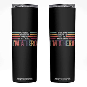 Book Lover Skinny Tumbler I Rescue Books TS10 Black Print Your Wear