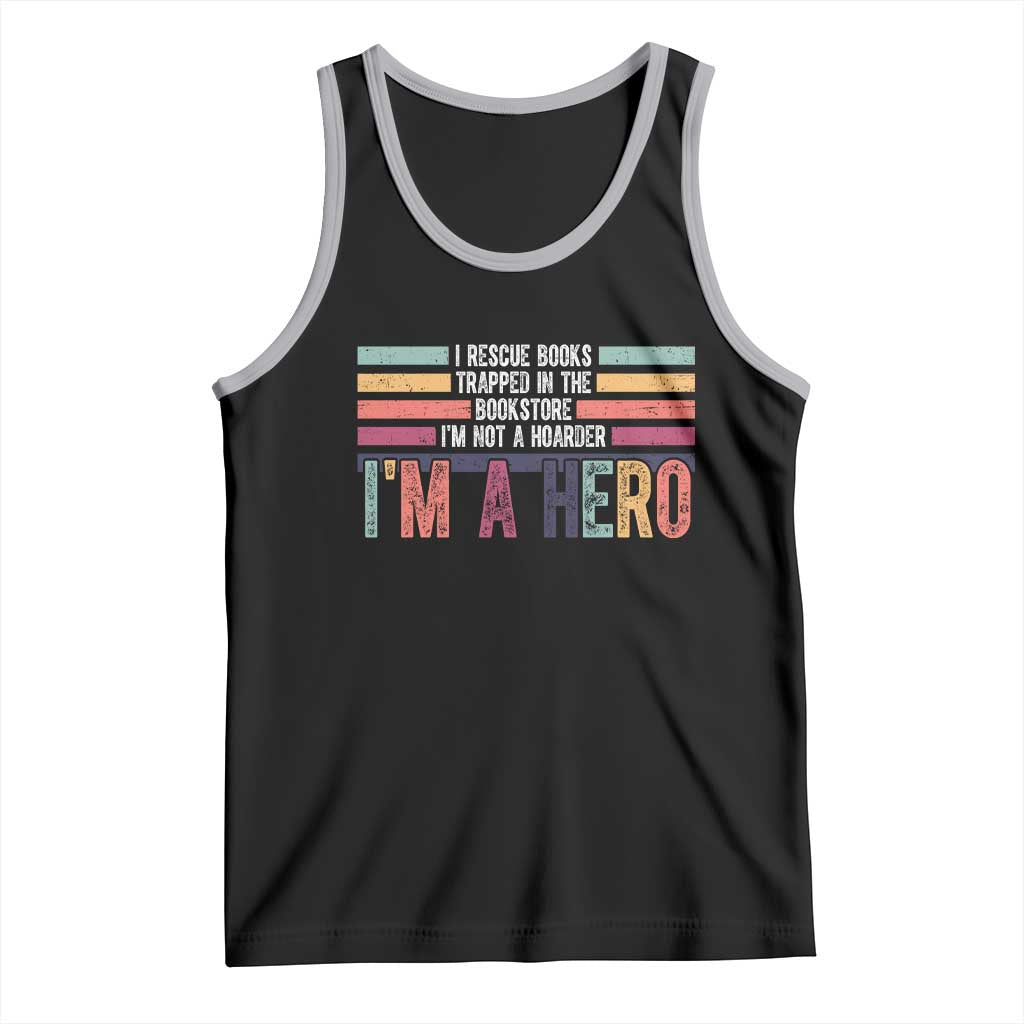 Book Lover Tank Top I Rescue Books TS10 Black Athletic Heather Print Your Wear
