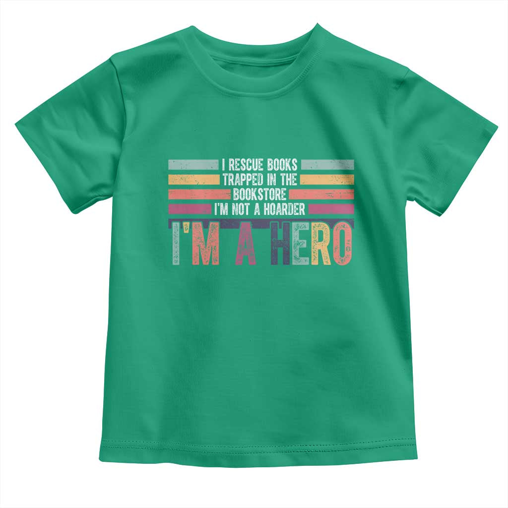 Book Lover Toddler T Shirt I Rescue Books TS10 Irish Green Print Your Wear