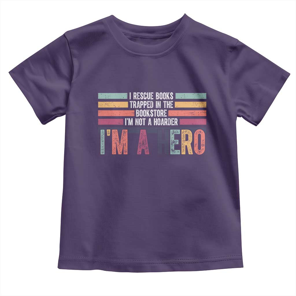 Book Lover Toddler T Shirt I Rescue Books TS10 Purple Print Your Wear