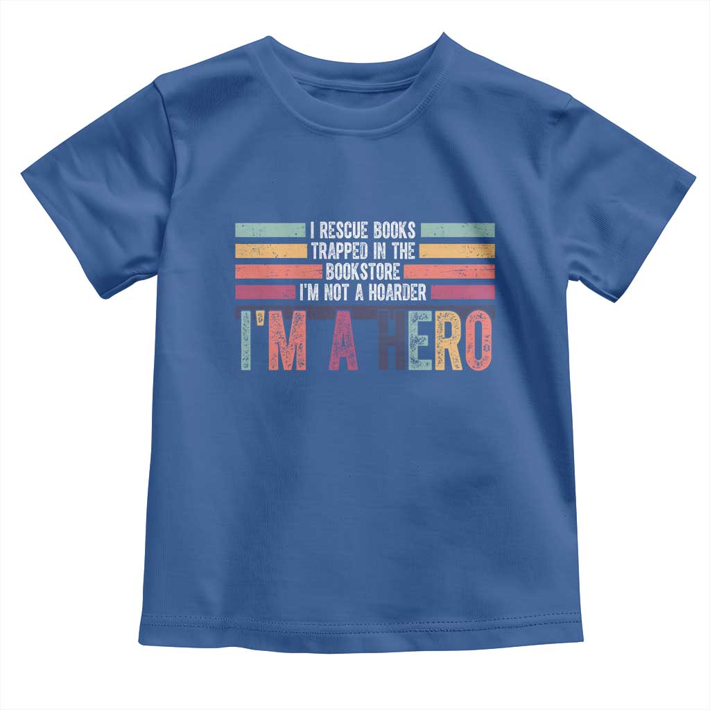 Book Lover Toddler T Shirt I Rescue Books TS10 Royal Blue Print Your Wear