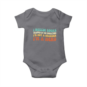 I Rescue Books Baby Onesie Funny Booksellers Bookworm Book Lover Reader Gift TS10 Charcoal Print Your Wear